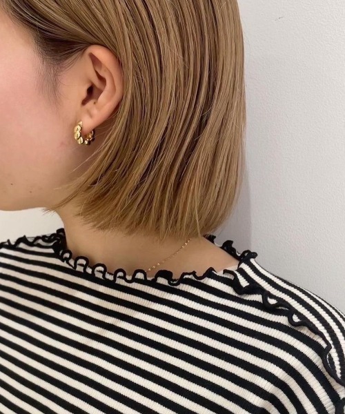 flower（フラワー）の「ドーナッツフープピアス（ピアス（片耳用）・レディース・ゴールド・FREE）」の13枚目の写真