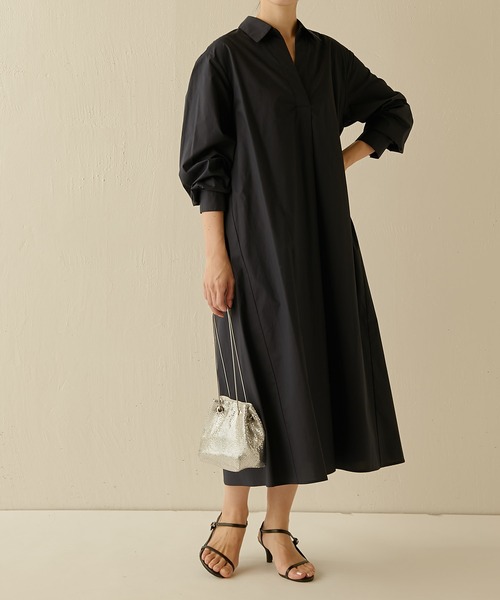 COLLAGE GALLARDAGALANTE（コラージュガリャルダガランテ）の「スキッパーシャツワンピース（シャツワンピース・レディース・ネイビー/オレンジ/ブルー・FREE）」の19枚目の写真