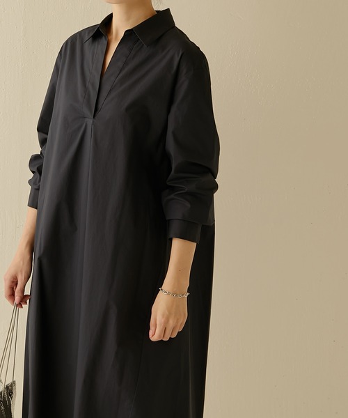 COLLAGE GALLARDAGALANTE（コラージュガリャルダガランテ）の「スキッパーシャツワンピース（シャツワンピース・レディース・ネイビー/オレンジ/ブルー・FREE）」の16枚目の写真