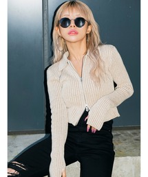 EGOIST | 衿付ファスナーニットトップス(ニット/セーター)