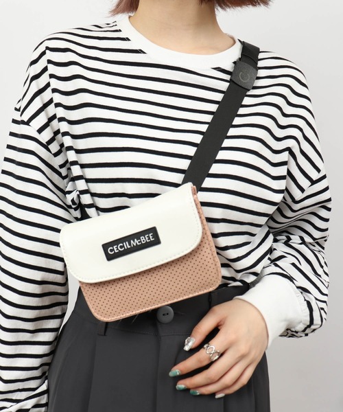 CECIL McBEE（セシルマクビー）の「CECIL McBEE bon voyage ベルトポーチ（ボディバッグ/ウエストポーチ・レディース・ブラック/ホワイト/ピンク・F）」の22枚目の写真