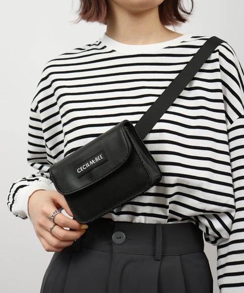 CECIL McBEE（セシルマクビー）の「CECIL McBEE bon voyage ベルトポーチ（ボディバッグ/ウエストポーチ・レディース・ブラック/ホワイト/ピンク・F）」の21枚目の写真