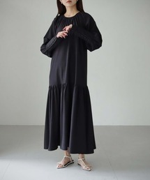 【cheriella】WEB限定袖ボタンドレープワンピース