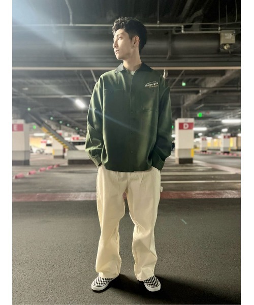 BACK NUMBER（バックナンバー）の「【BACK NUMBER】刺繍ワークシャツ（シャツ/ブラウス・メンズ・オリーブ/ホワイト/ブラック・M/L/XL）」の4枚目の写真