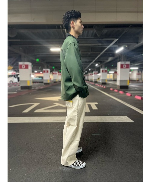 BACK NUMBER（バックナンバー）の「【BACK NUMBER】刺繍ワークシャツ（シャツ/ブラウス・メンズ・オリーブ/ホワイト/ブラック・M/L/XL）」の5枚目の写真