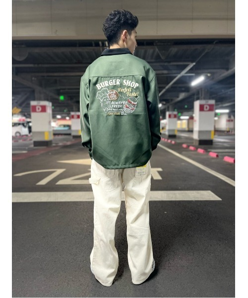 BACK NUMBER（バックナンバー）の「【BACK NUMBER】刺繍ワークシャツ（シャツ/ブラウス・メンズ・オリーブ/ホワイト/ブラック・M/L/XL）」の6枚目の写真