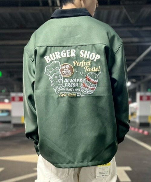 BACK NUMBER（バックナンバー）の「【BACK NUMBER】刺繍ワークシャツ（シャツ/ブラウス・メンズ・オリーブ/ホワイト/ブラック・M/L/XL）」の10枚目の写真