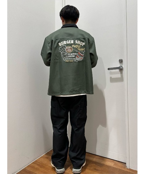BACK NUMBER（バックナンバー）の「【BACK NUMBER】刺繍ワークシャツ（シャツ/ブラウス・メンズ・オリーブ/ホワイト/ブラック・M/L/XL）」の18枚目の写真