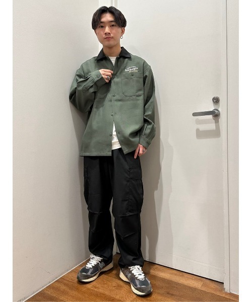 BACK NUMBER（バックナンバー）の「【BACK NUMBER】刺繍ワークシャツ（シャツ/ブラウス・メンズ・オリーブ/ホワイト/ブラック・M/L/XL）」の19枚目の写真