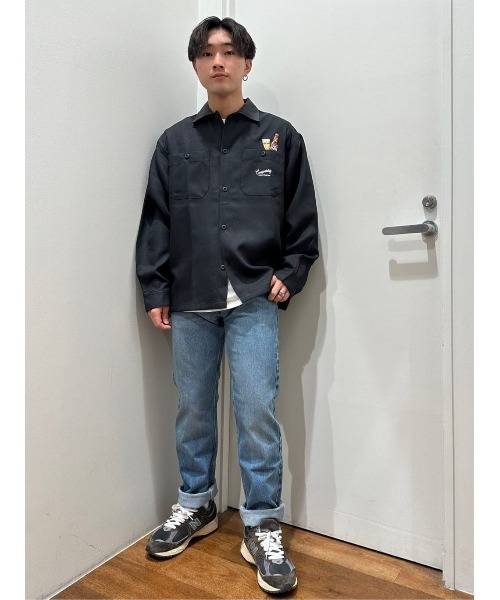 BACK NUMBER（バックナンバー）の「【BACK NUMBER】刺繍ワークシャツ（シャツ/ブラウス・メンズ・オリーブ/ホワイト/ブラック・M/L/XL）」の17枚目の写真
