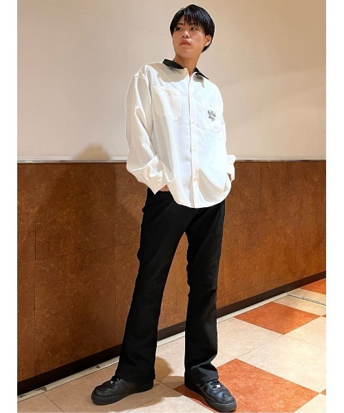 BACK NUMBER（バックナンバー）の「【BACK NUMBER】刺繍ワークシャツ（シャツ/ブラウス・メンズ・オリーブ/ホワイト/ブラック・M/L/XL）」の11枚目の写真