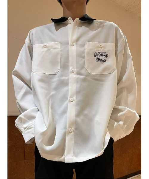 BACK NUMBER（バックナンバー）の「【BACK NUMBER】刺繍ワークシャツ（シャツ/ブラウス・メンズ・オリーブ/ホワイト/ブラック・M/L/XL）」の12枚目の写真