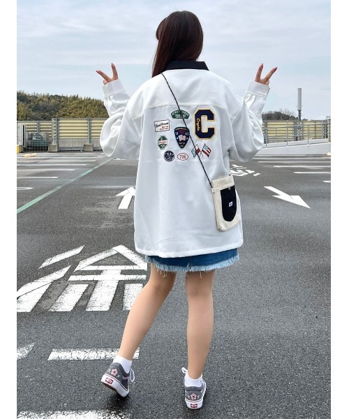 BACK NUMBER（バックナンバー）の「【BACK NUMBER】刺繍ワークシャツ（シャツ/ブラウス・メンズ・オリーブ/ホワイト/ブラック・M/L/XL）」の14枚目の写真