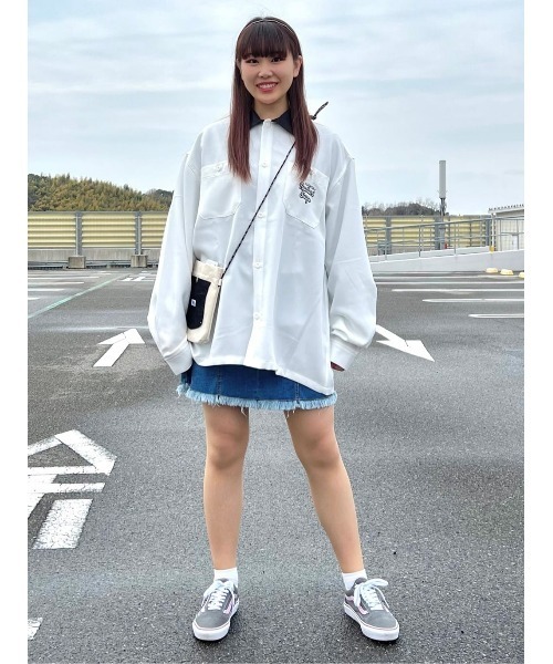 BACK NUMBER（バックナンバー）の「【BACK NUMBER】刺繍ワークシャツ（シャツ/ブラウス・メンズ・オリーブ/ホワイト/ブラック・M/L/XL）」の15枚目の写真