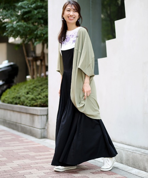 チチカカ（チチカカ）の「サラサラテレコカーディガン（カーディガン/ボレロ・レディース・グレー/ブルー/ブラック/カーキ・FREE）」の15枚目の写真