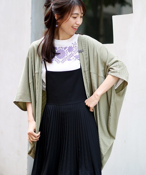 チチカカ（チチカカ）の「サラサラテレコカーディガン（カーディガン/ボレロ・レディース・グレー/ブルー/ブラック/カーキ・FREE）」の16枚目の写真