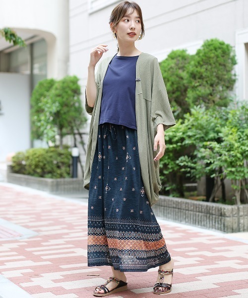 チチカカ（チチカカ）の「サラサラテレコカーディガン（カーディガン/ボレロ・レディース・グレー/ブルー/ブラック/カーキ・FREE）」の13枚目の写真