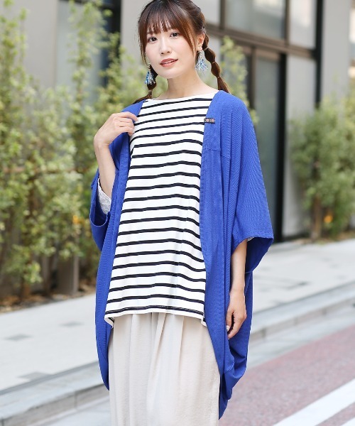 チチカカ（チチカカ）の「サラサラテレコカーディガン（カーディガン/ボレロ・レディース・グレー/ブルー/ブラック/カーキ・FREE）」の5枚目の写真