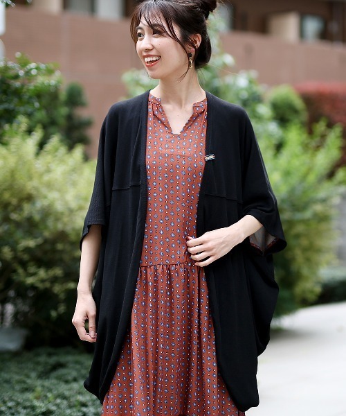 チチカカ（チチカカ）の「サラサラテレコカーディガン（カーディガン/ボレロ・レディース・グレー/ブルー/ブラック/カーキ・FREE）」の8枚目の写真