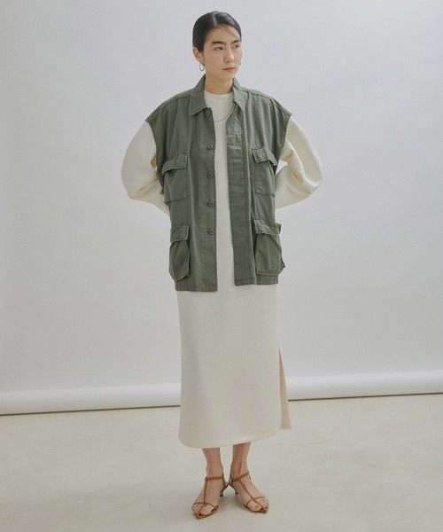 SALON adam et rope'（サロン アダム エ ロペ）の「ボリュームスリーブワンピース（ワンピース・レディース・ホワイト/ブラック/ブルー・FREE）」の6枚目の写真