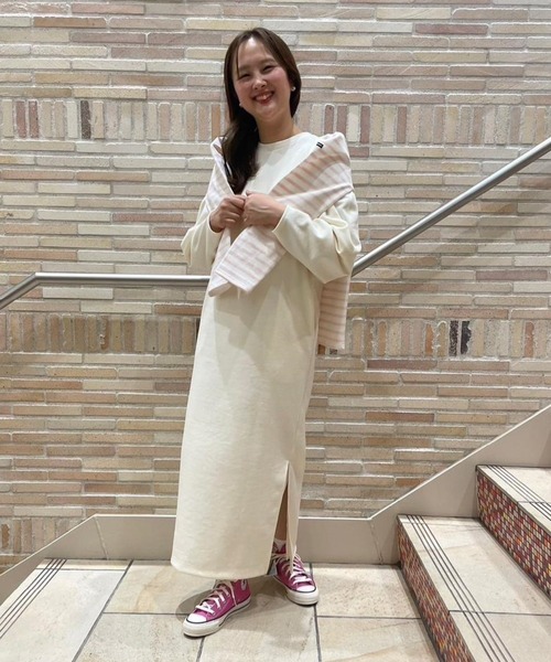 robbem ロベム スカラップ ワンピース 40 L ネイビー フォーマル IRMA】ワンカラー/ストレッチサテン/スリット入り/LongDress