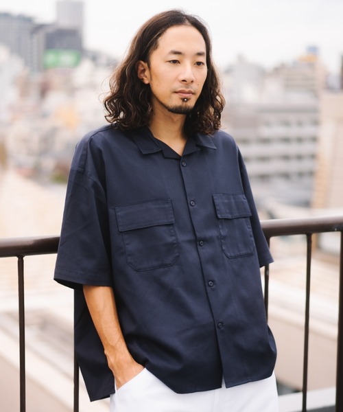 Dickies（ディッキーズ）の「【Dickies】DK WORK SHIRT / ディッキーズ 半袖 ワークシャツ（シャツ/ブラウス・メンズ・ベージュ/ブルー系その他/ミント/グリーン/ライトブラウン/オフホワイト/ブラック/ネイビー/オレンジ/チャコール・M/L/XL）」の8枚目の写真