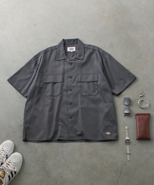Dickies（ディッキーズ）の「【Dickies】DK WORK SHIRT / ディッキーズ 半袖 ワークシャツ（シャツ/ブラウス・メンズ・ベージュ/ブルー系その他/ミント/グリーン/ライトブラウン/オフホワイト/ブラック/ネイビー/オレンジ/チャコール・M/L/XL）」の17枚目の写真