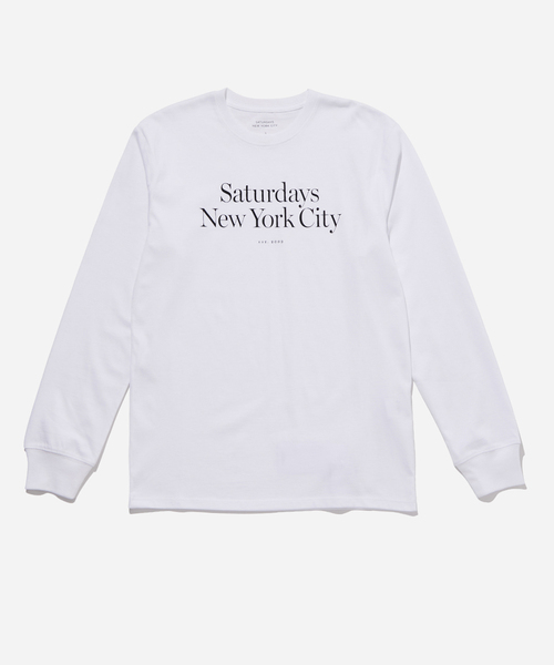 Saturdays NYC(サタデーズ ニューヨークシティ )の「Miller Standard LS Tee(Tシャツ/カットソー・メンズ・ホワイト/ブラック・M/X-SMALL/L/XL/S)」の2枚目の写真