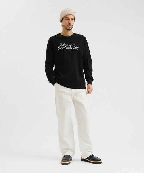 Saturdays NYC(サタデーズ ニューヨークシティ )の「Miller Standard LS Tee(Tシャツ/カットソー・メンズ・ホワイト/ブラック・M/X-SMALL/L/XL/S)」の12枚目の写真