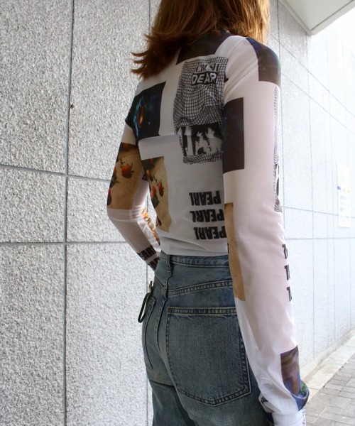 【Scrap Book】シアープリントトップス