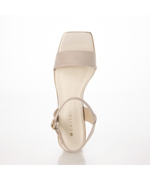 carino（カリーノ）の「スクエアトゥストラップサンダル（サンダル・レディース・クリーム/ダークブラック/レッド・22.5cm/23cm/23.5cm/24cm/24.5cm）」の11枚目の写真