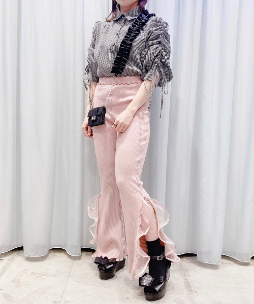 PAIN（ペイン）の「スリーブギャザーブラウス（シャツ/ブラウス・レディース・チェック/ホワイト/ブルー・FREE）」の18枚目の写真