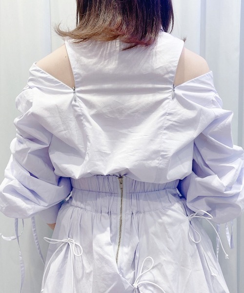 PAIN（ペイン）の「スリーブギャザーブラウス（シャツ/ブラウス・レディース・チェック/ホワイト/ブルー・FREE）」の12枚目の写真