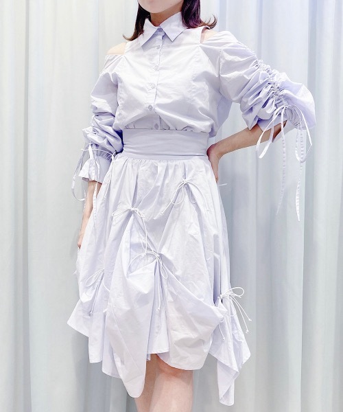 PAIN（ペイン）の「スリーブギャザーブラウス（シャツ/ブラウス・レディース・チェック/ホワイト/ブルー・FREE）」の13枚目の写真