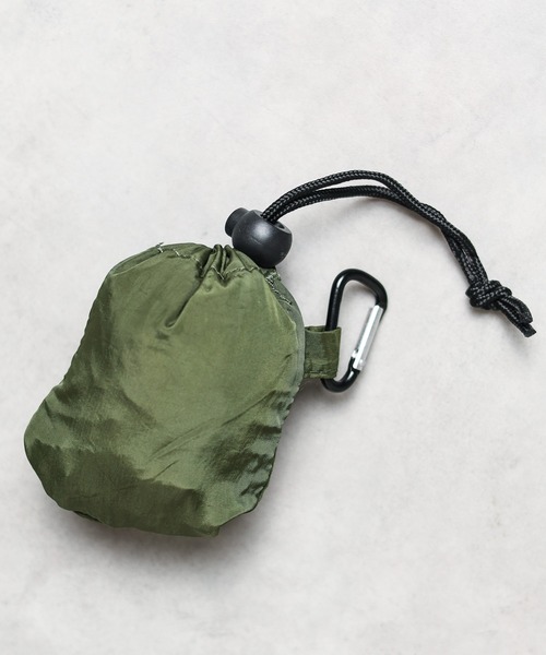 Mag.（マグ）の「【NYLON POCKETABLE】ECO BAG（エコバッグ/サブバッグ・メンズ・オリーブ/ブラック/グリーン/オレンジ/ベージュ・FREE）」の7枚目の写真