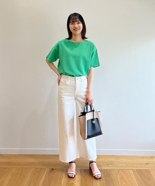 OPAQUE.CLIP（オペークドットクリップ）の「◆オーガニックコットン混デニム バギーパンツ（デニムパンツ・レディース・ダークネイビー/オフホワイト/ブルー・36/38/40/42）」の8枚目の写真