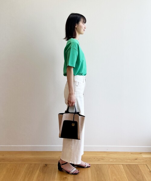 OPAQUE.CLIP（オペークドットクリップ）の「◆オーガニックコットン混デニム バギーパンツ（デニムパンツ・レディース・ダークネイビー/オフホワイト/ブルー・36/38/40/42）」の9枚目の写真