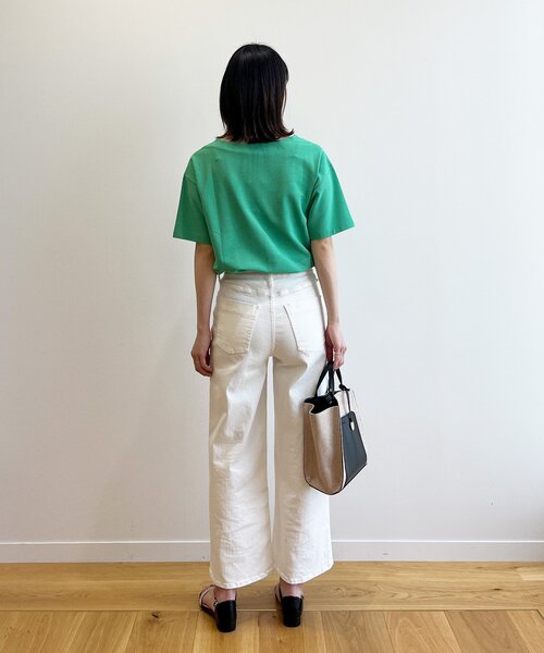 OPAQUE.CLIP（オペークドットクリップ）の「◆オーガニックコットン混デニム バギーパンツ（デニムパンツ・レディース・ダークネイビー/オフホワイト/ブルー・36/38/40/42）」の10枚目の写真