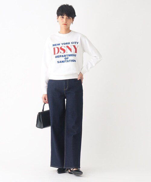 OPAQUE.CLIP（オペークドットクリップ）の「◆オーガニックコットン混デニム バギーパンツ（デニムパンツ・レディース・ダークネイビー/オフホワイト/ブルー・36/38/40/42）」の17枚目の写真