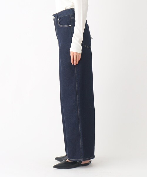 OPAQUE.CLIP（オペークドットクリップ）の「◆オーガニックコットン混デニム バギーパンツ（デニムパンツ・レディース・ダークネイビー/オフホワイト/ブルー・36/38/40/42）」の21枚目の写真