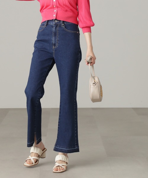 FREE'S MART（フリーズマート）の「◆[低身長サイズ/Sシリーズ]ハイウエストストレッチフレアデニムパンツ（デニムパンツ・レディース・ブラック系その他/ライトインディゴブルー/ブルー/ブラック系その他2・MEDIUM/SMALL/X-SMALL）」の19枚目の写真