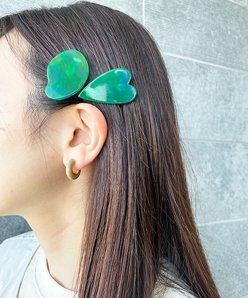 tone（トーン）の「【KuKuLu TOKYO】トロワモチーフクリップ【3個set】（バレッタ/ヘアクリップ・レディース・オレンジ系その他/グリーン系その他/ホワイト/ブラウン・FREE）」の3枚目の写真