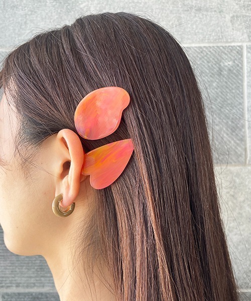 tone（トーン）の「【KuKuLu TOKYO】トロワモチーフクリップ【3個set】（バレッタ/ヘアクリップ・レディース・オレンジ系その他/グリーン系その他/ホワイト/ブラウン・FREE）」の4枚目の写真