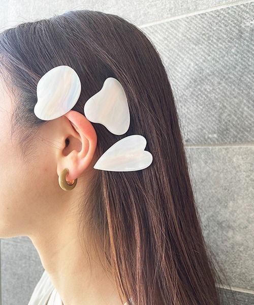 tone（トーン）の「【KuKuLu TOKYO】トロワモチーフクリップ【3個set】（バレッタ/ヘアクリップ・レディース・オレンジ系その他/グリーン系その他/ホワイト/ブラウン・FREE）」の2枚目の写真