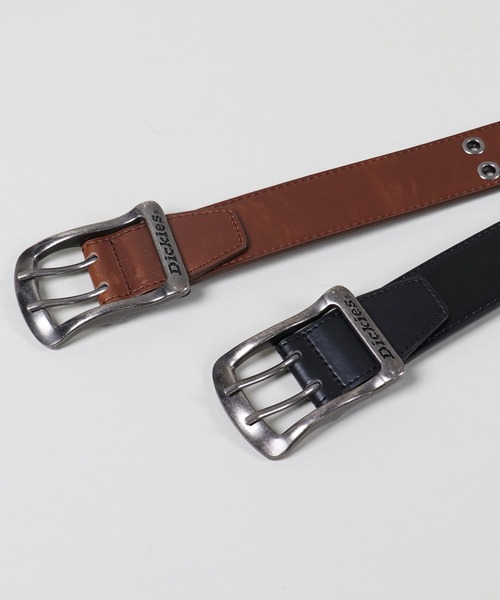 Dickies（ディッキーズ）の「【Dickies/ディッキーズ】ヴィンテージライク ハトメデザイン合皮ベルト（ベルト・メンズ・ダークブラウン/ブラック・ONESIZE）」の3枚目の写真