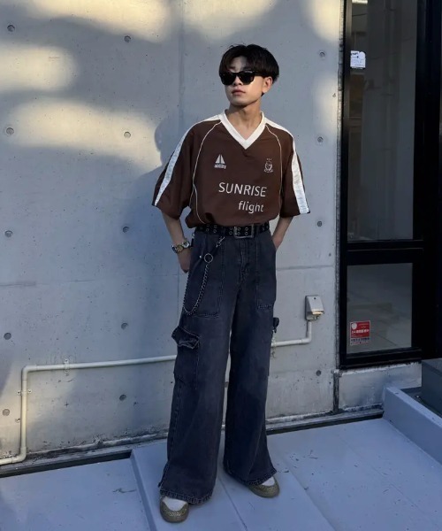 Dickies（ディッキーズ）の「【Dickies/ディッキーズ】ヴィンテージライク ハトメデザイン合皮ベルト（ベルト・メンズ・ダークブラウン/ブラック・ONESIZE）」の6枚目の写真