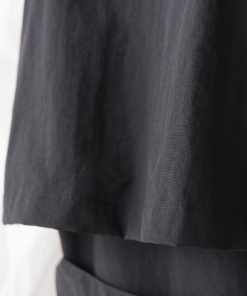 OMNES（オムネス）の「ノースリーブスタンドカラージャケット（その他アウター・レディース・グレイッシュベージュ/アイボリー/ブラック・FREE）」の8枚目の写真