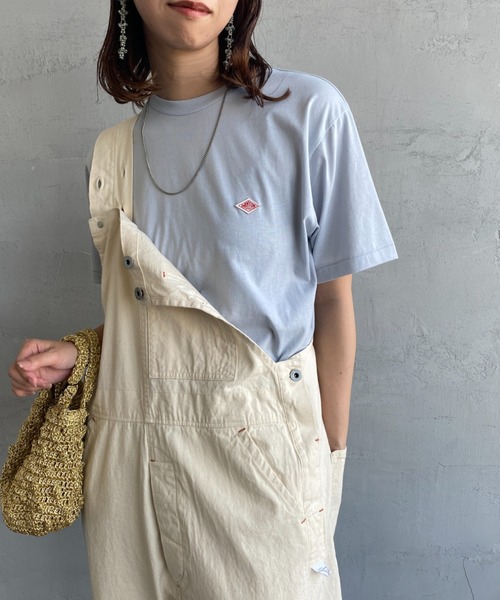 DANTON（ダントン）の「[DANTON/ダントン] ワンポイントロゴ クルーネックTシャツ（Tシャツ/カットソー・レディース・レッド/サックスブルー/ピンク/ブラック/ホワイト/グレー/ネイビー/グレイッシュベージュ・M/S）」の6枚目の写真