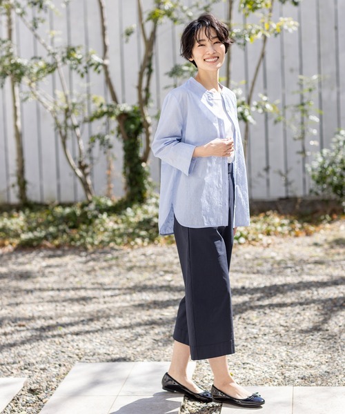 NOLLEYS【新品未使用】リネン混 グリーン ダブル ジャケット ワイドパンツ UNITED ARROWS green label relaxing｜[size SHORT/TALLあり