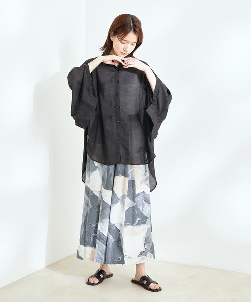 Jayro(ジャイロ)の「ウエストギャザーパネルスカンツ(その他パンツ・レディース・グレー/ピンク・FREE)」の6枚目の写真